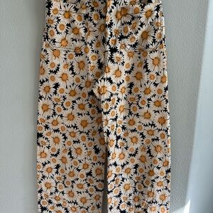 Anthropologie Maeve Sunflower Print Pants